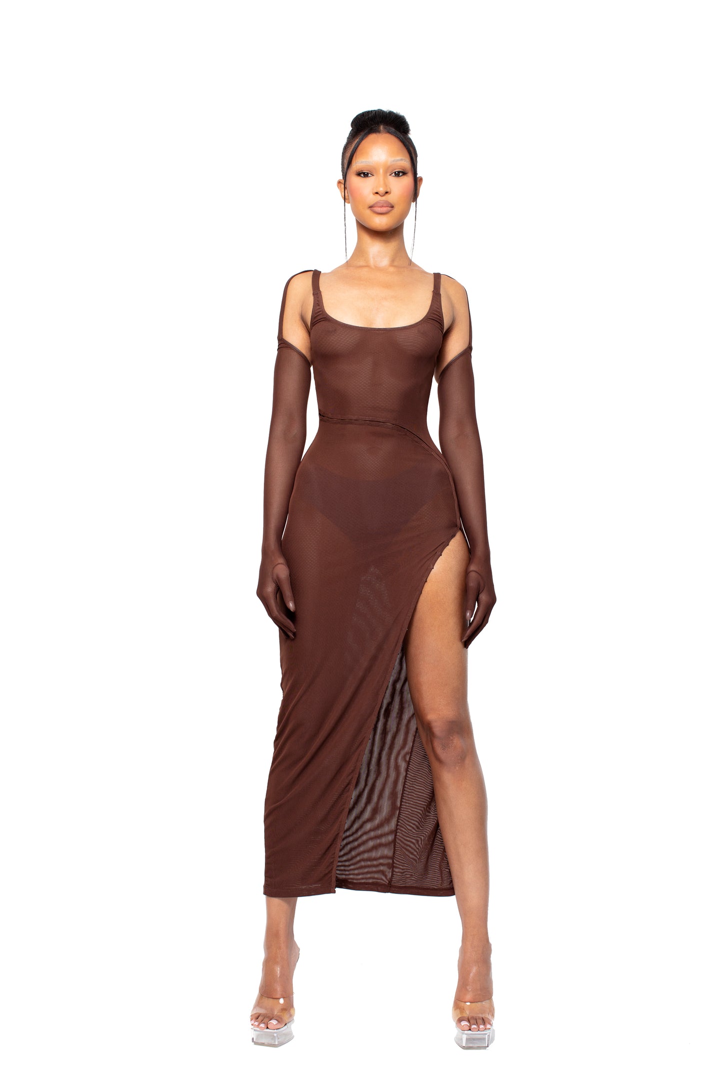 RAVEN DRESS- Brown
