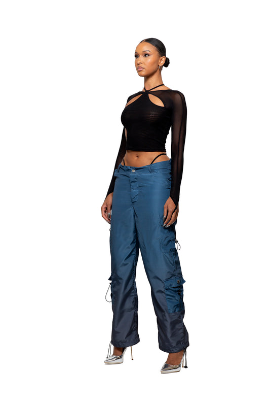 SIX CROPPED TOP - BLACK